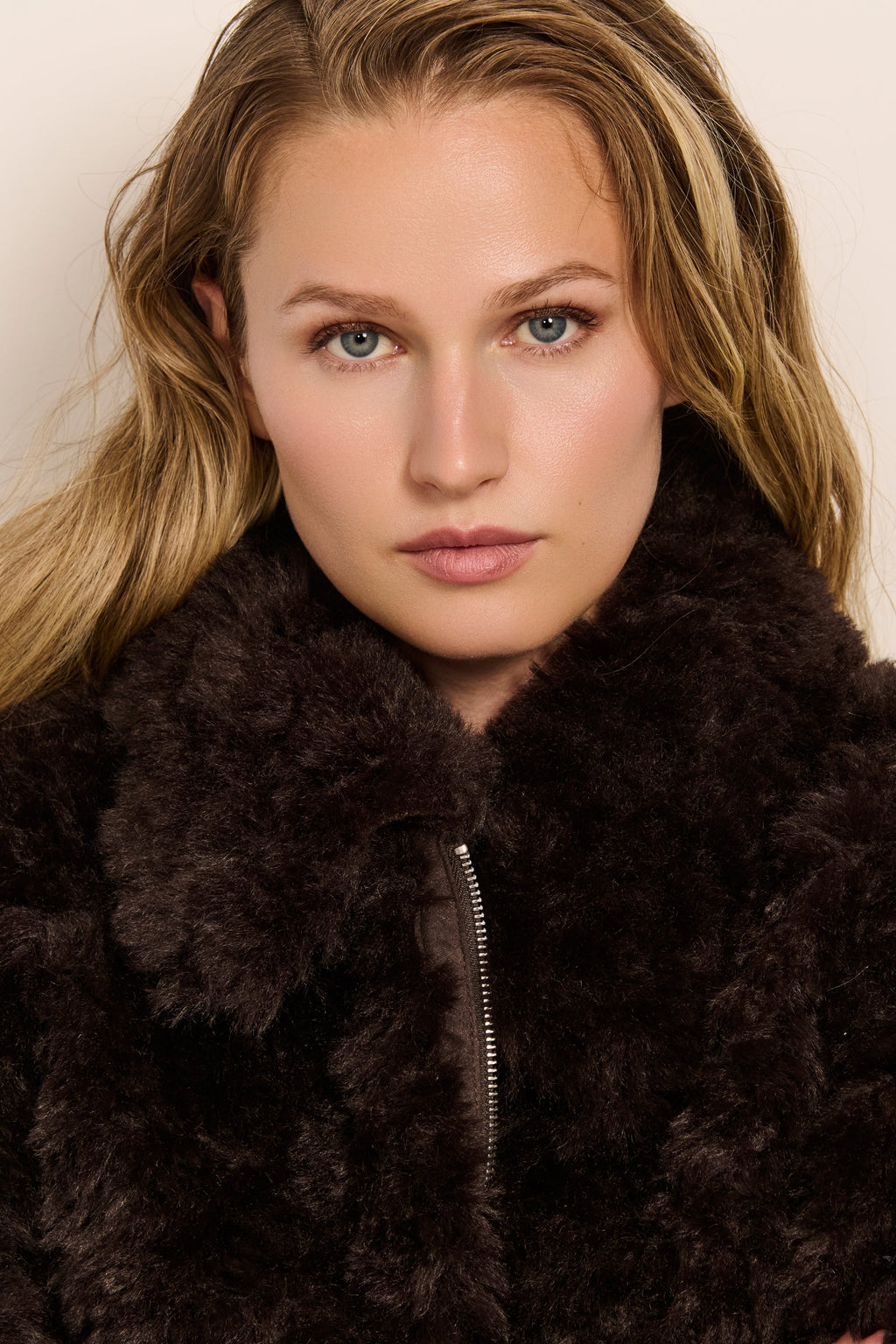 Curly Faux Fur Jacket – Women's Casual Outerwear, Winter Layering