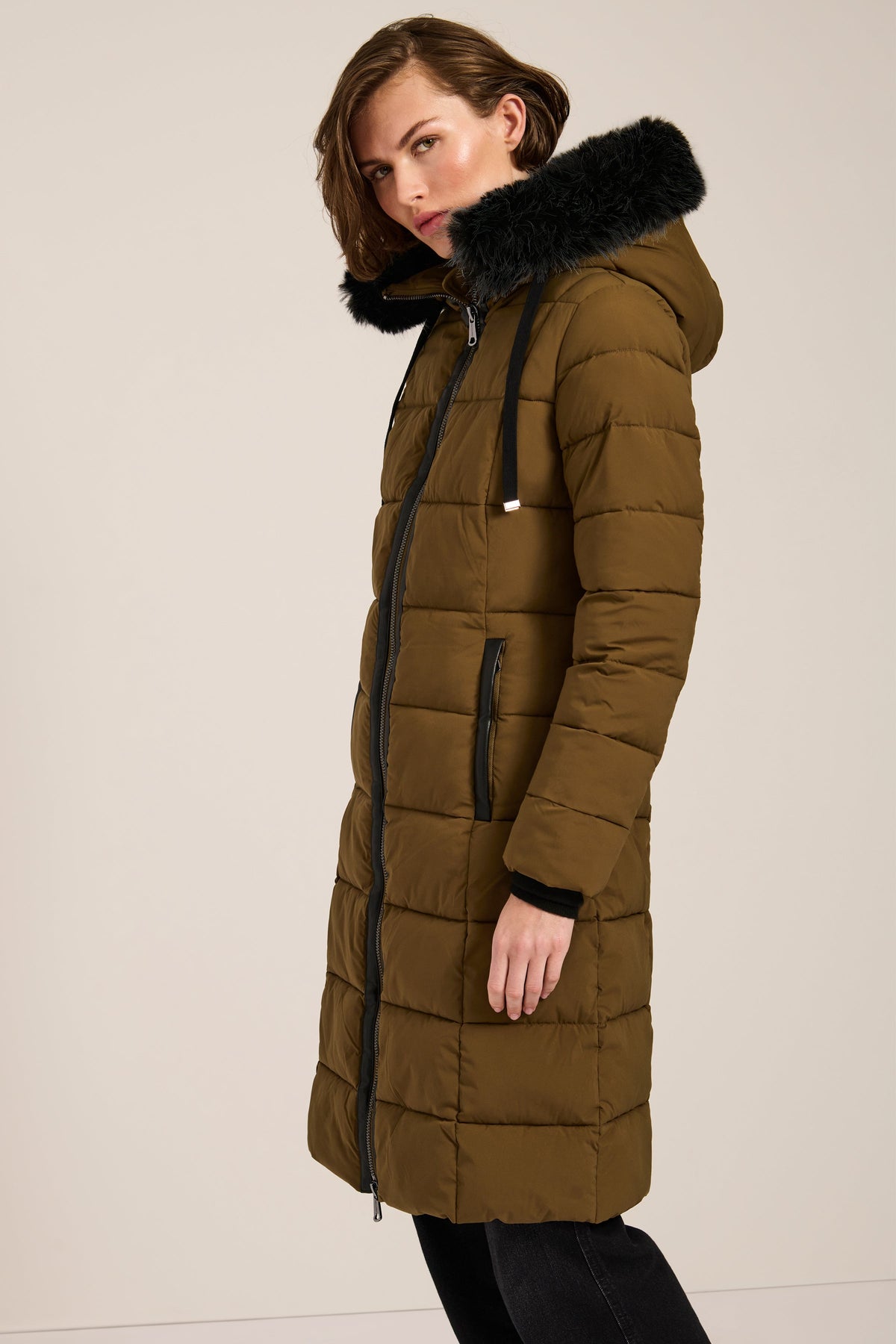 Hooded Faux Fur Puffer Coat – Winter Warmth, Everyday Style