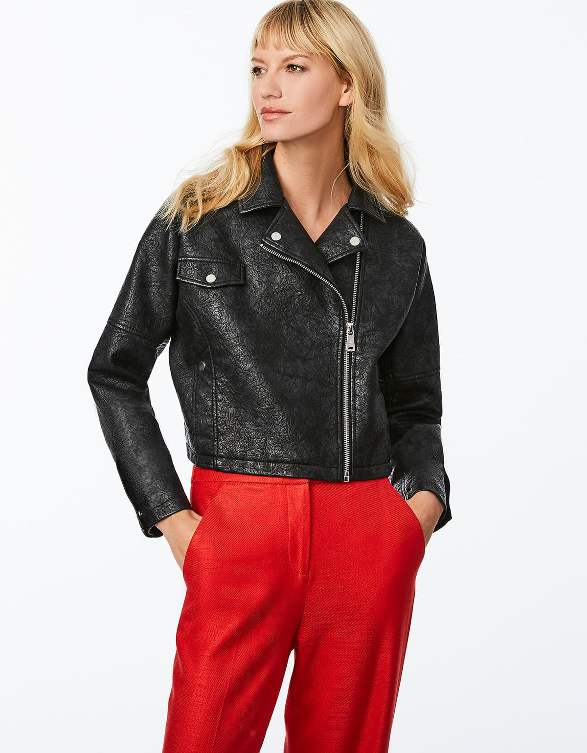Vegan Leather Biker Jacket – Casual Wear, Everyday Style