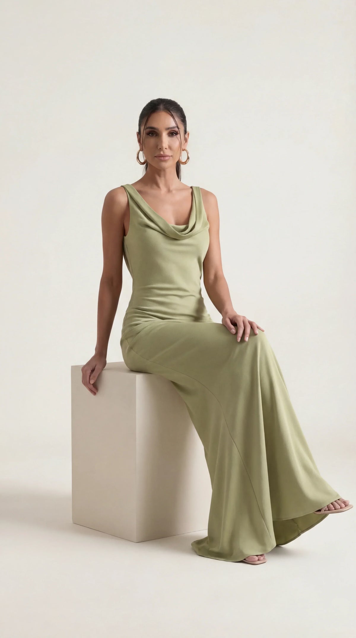 Satin Halter Maxi Dress – Occasion Gown for Weddings & Events