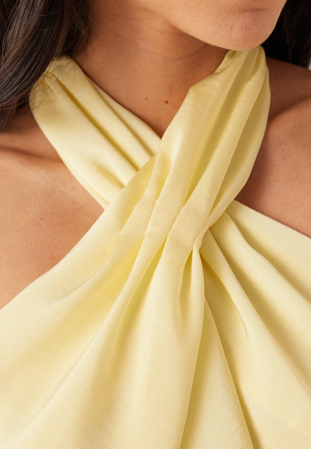 Satin Halter Maxi Dress – Slim Fit, Occasion Gown for Weddings & Events