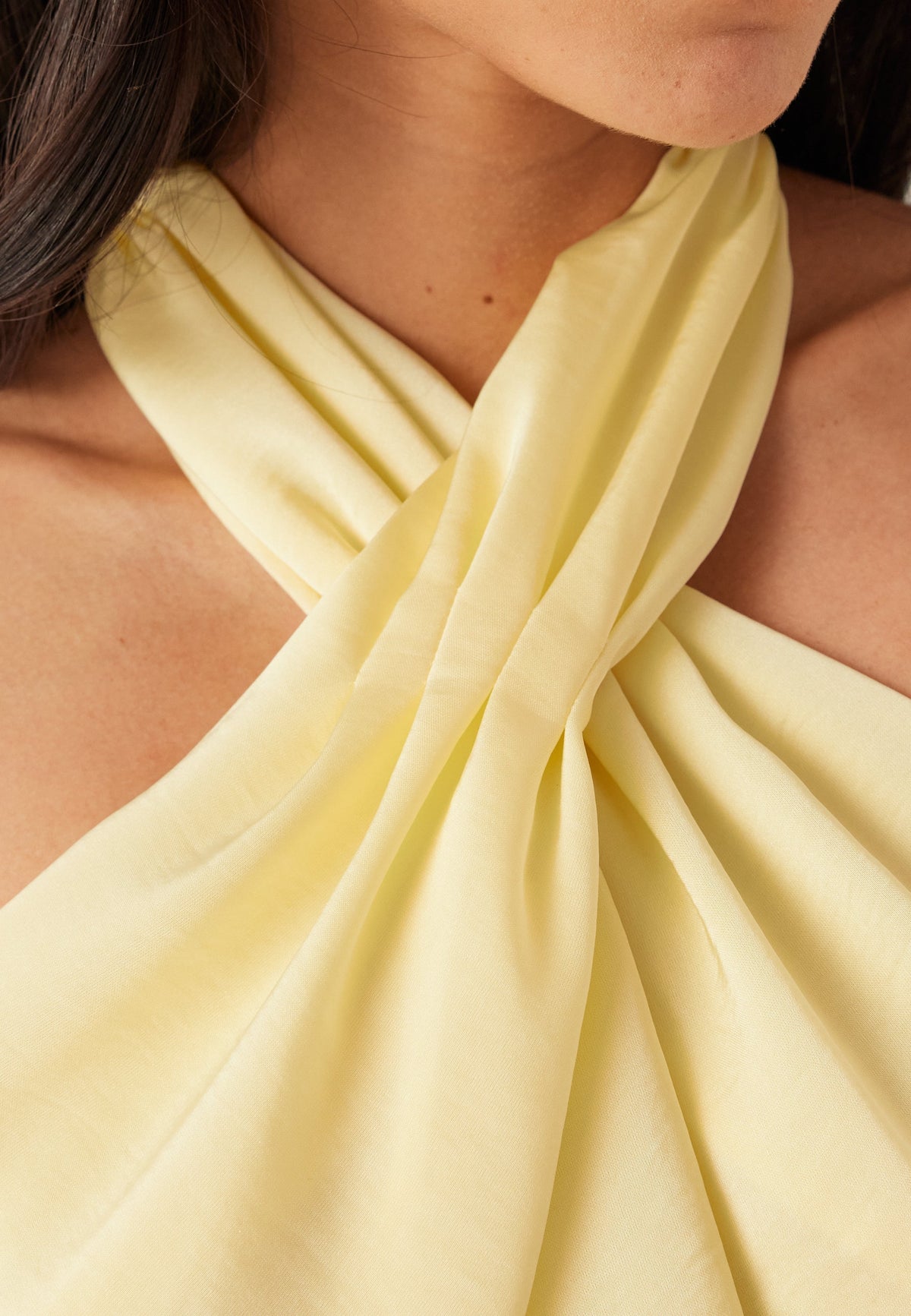 Satin Halter Maxi Dress – Slim Fit, Occasion Gown for Weddings & Events