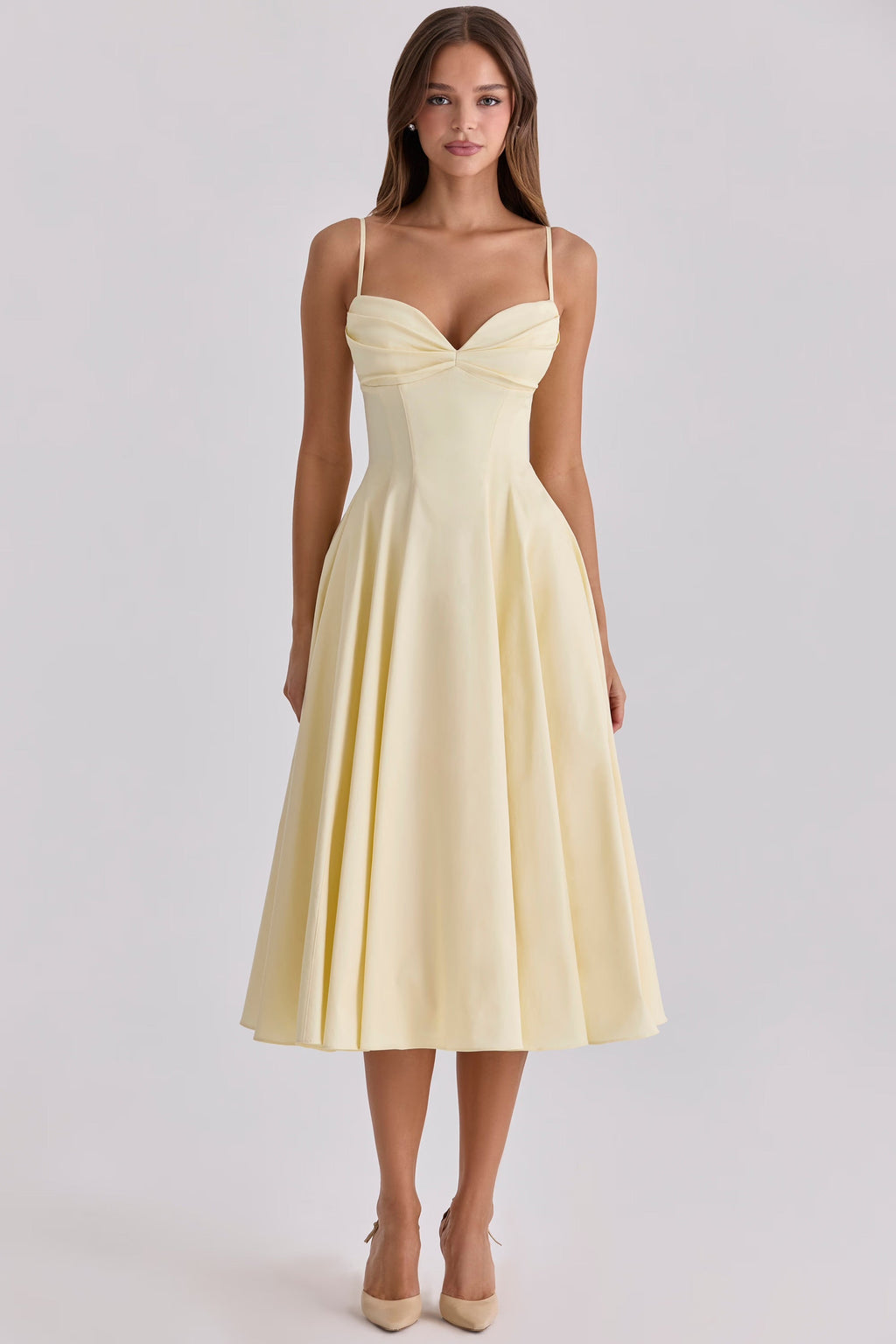 Cotton Midi Dress – Occasion Gown for Weddings & Events