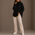 Women’s Cable Knit Turtleneck Sweater – Oversized Winter Jumper, Casual, Warm
