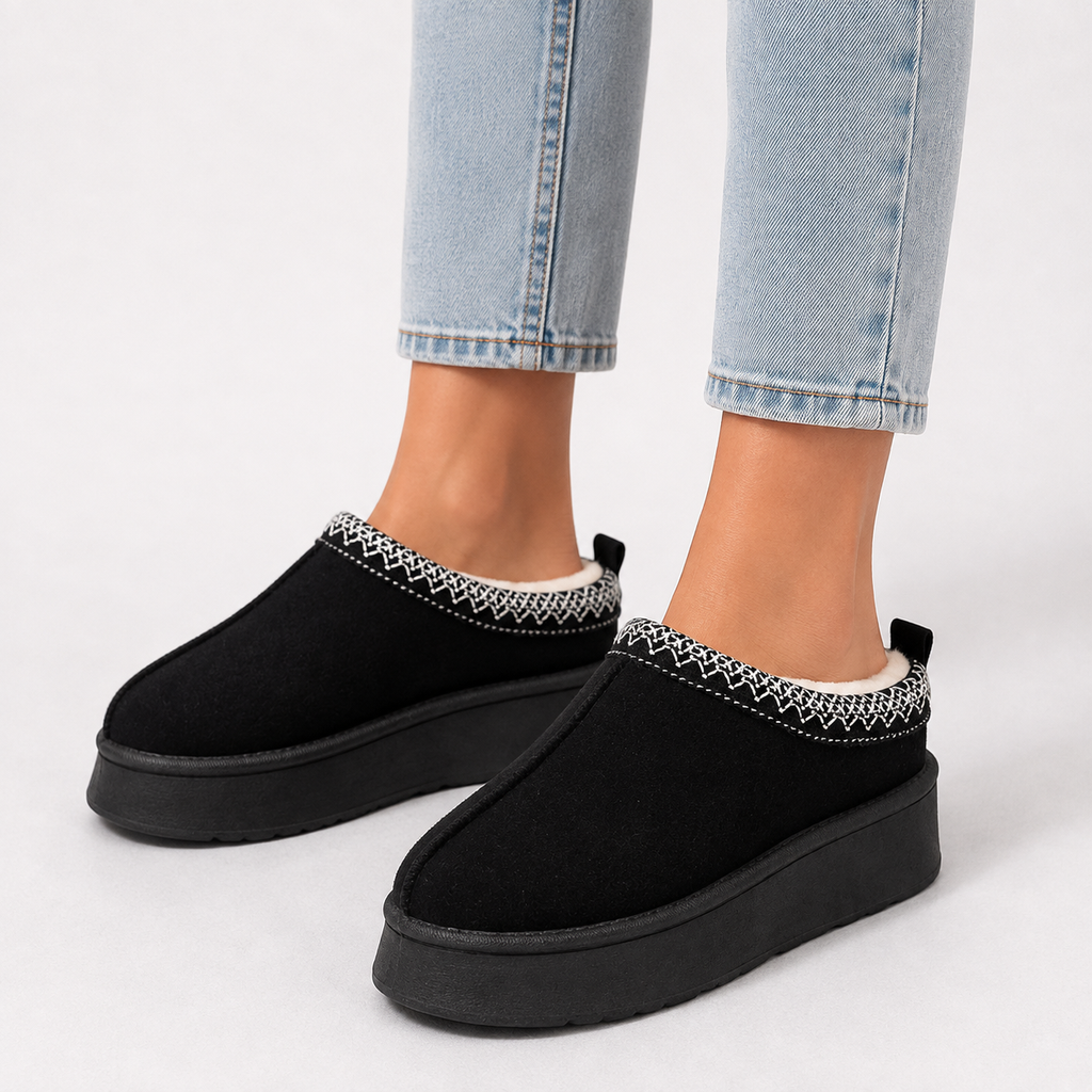 Women’s Winter Slippers – Warm Fur Lined, Slip-On House Shoes – Home, Comfort