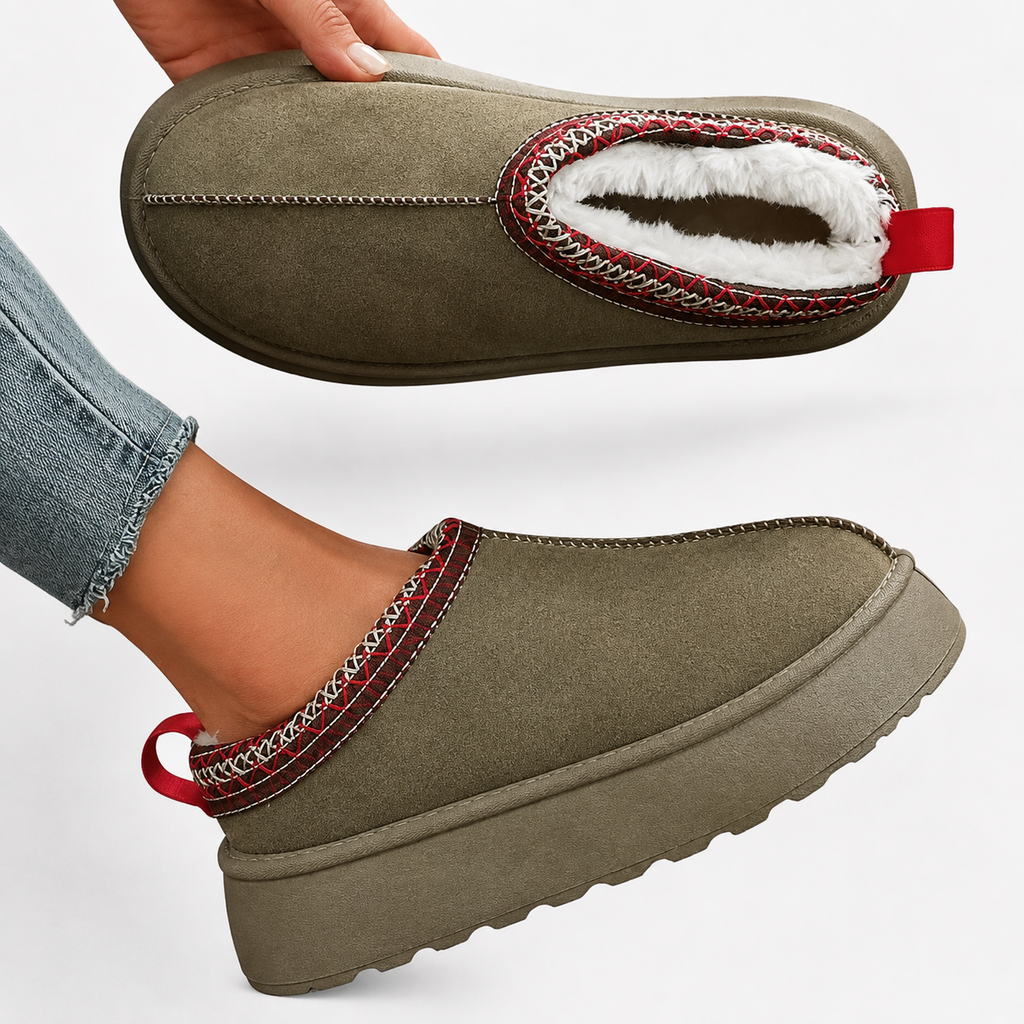 Women’s Winter Slippers – Warm Fur Lined, Slip-On House Shoes – Home, Comfort