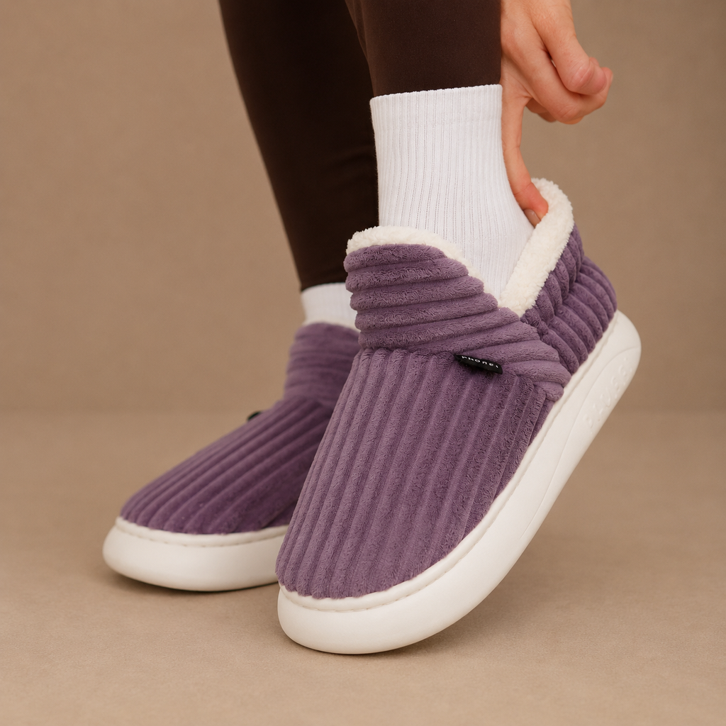 Women's Winter Slippers – Warm Fleece Lined, Slip-On House Shoes – Comfort, Home