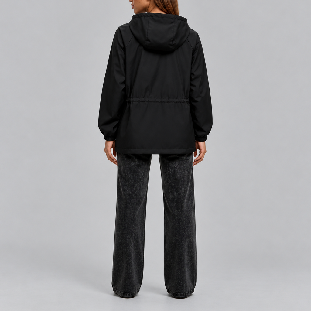 Women's Waterproof Hooded Jacket with Adjustable Drawstring – Outdoor, Travel