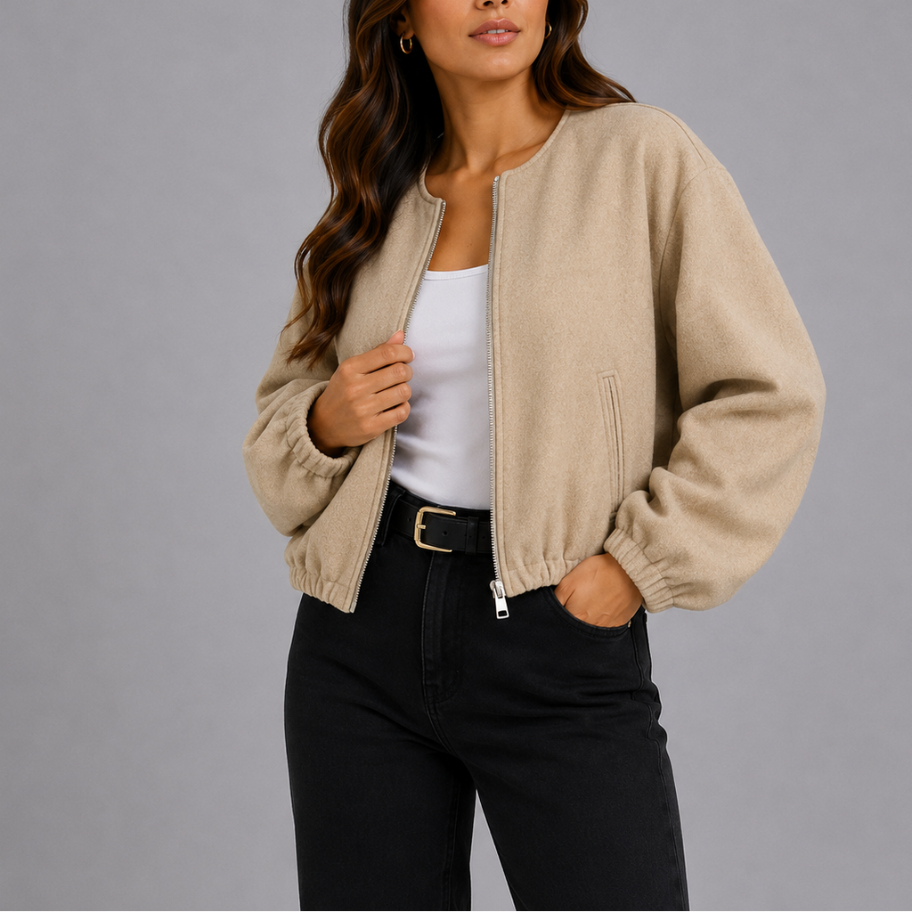 Women's Lightweight Bomber Jacket – Casual Wear, Everyday Style