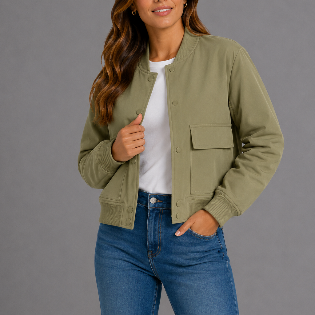 Casual Bomber Jacket Women – Lightweight, Everyday Style – Casual Wear, Layering