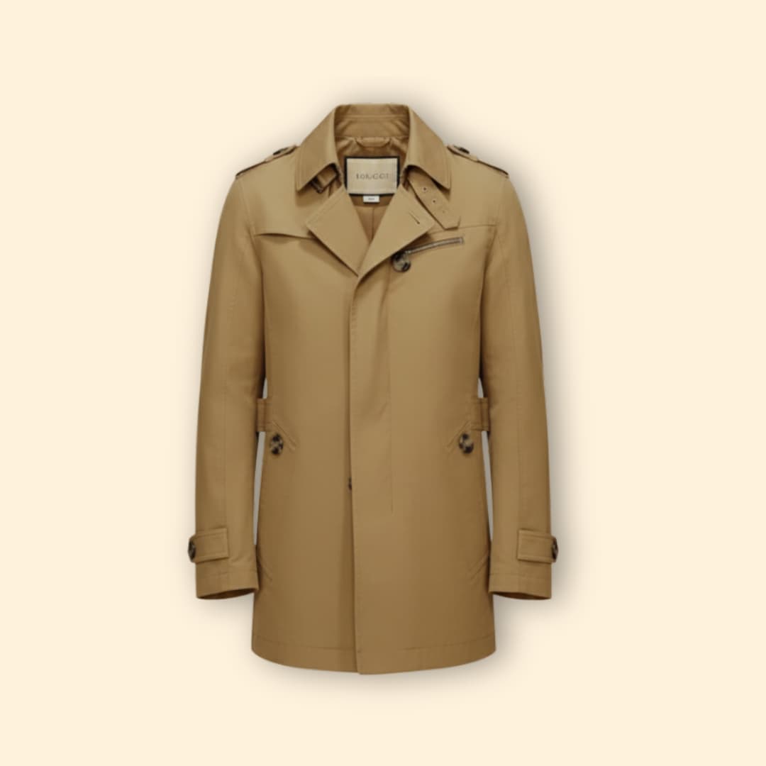 Men’s Windbreaker with Lapel Collar – Casual Wear, Outdoor Activities