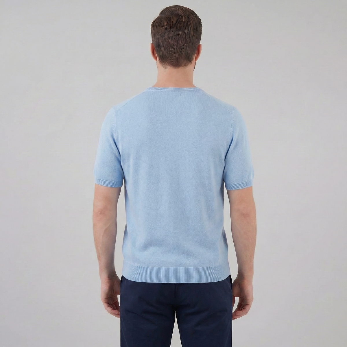 Elegant Short Sleeve T-Shirt for Men - Soft Cotton Casual Wear