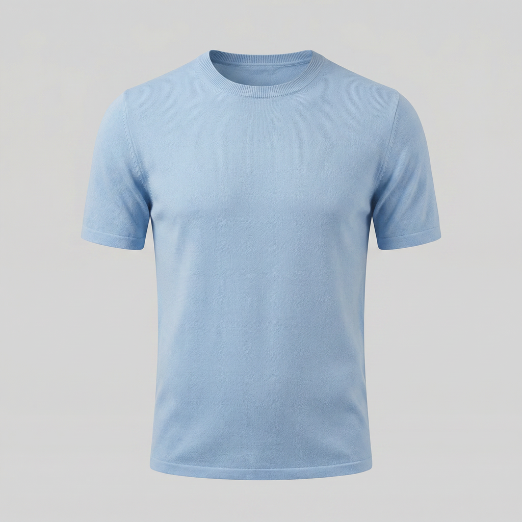 Elegant Short Sleeve T-Shirt for Men - Soft Cotton Casual Wear