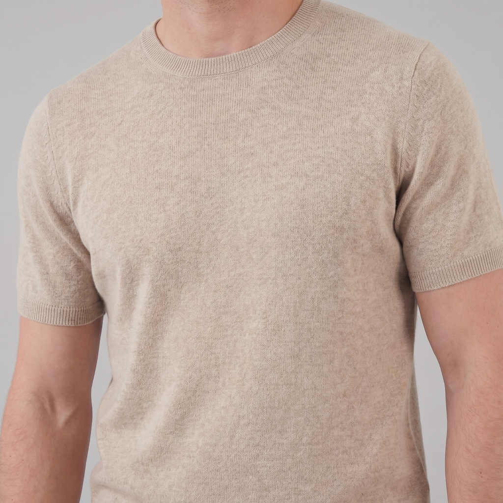 Elegant Short Sleeve T-Shirt for Men - Soft Cotton Casual Wear