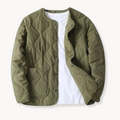 Quilted Jacket in Olive Green or Mustard – Casual Layering, Outdoor Wear