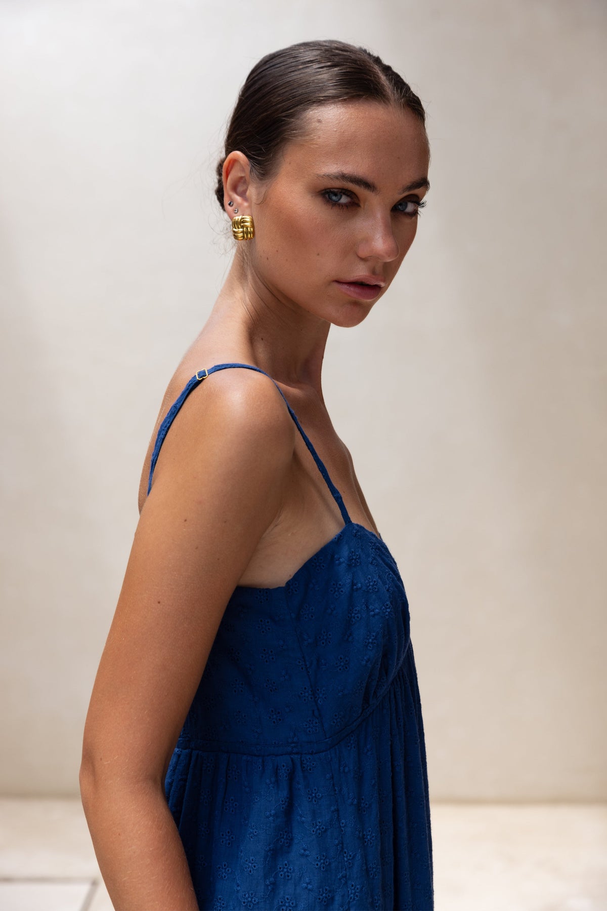Cotton Midi Dress – Occasion Gown for Weddings & Events