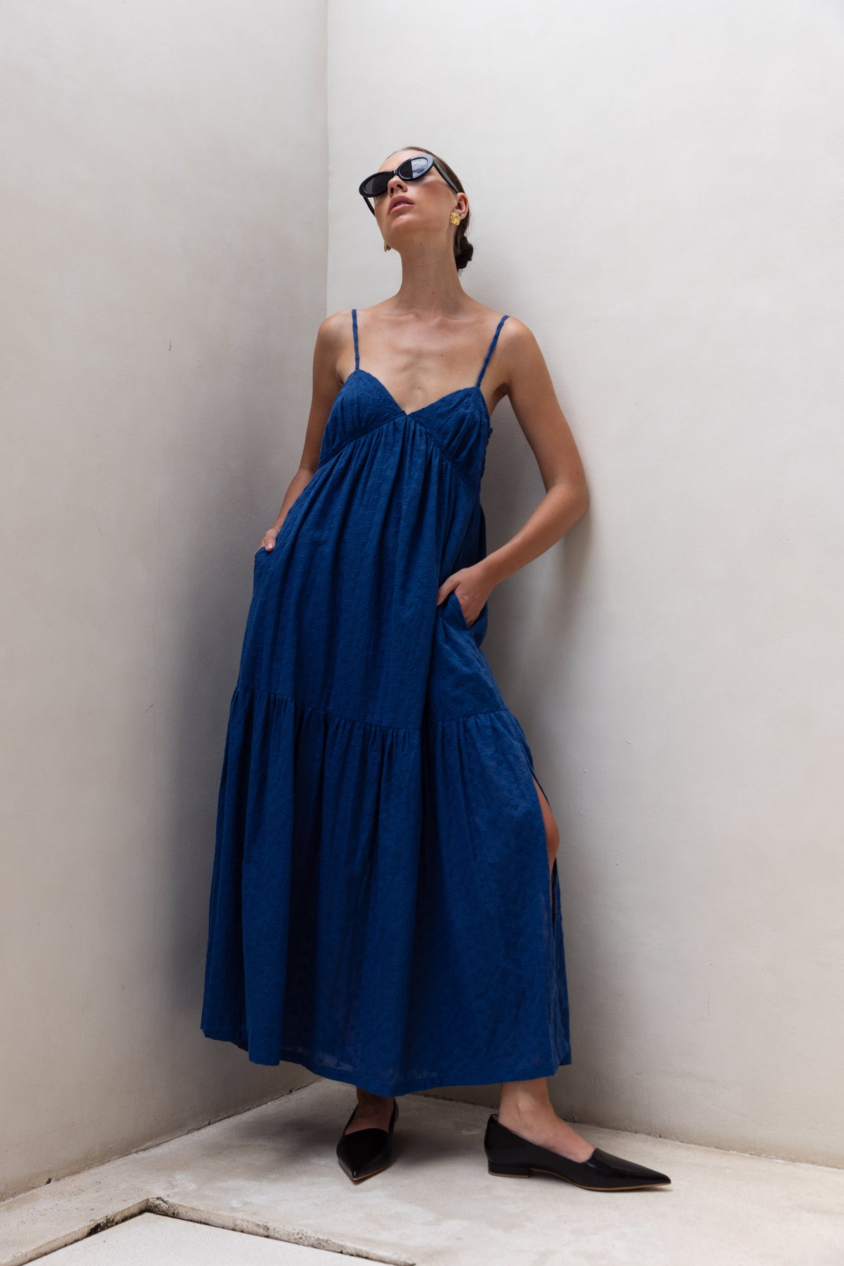 Cotton Midi Dress – Occasion Gown for Weddings & Events