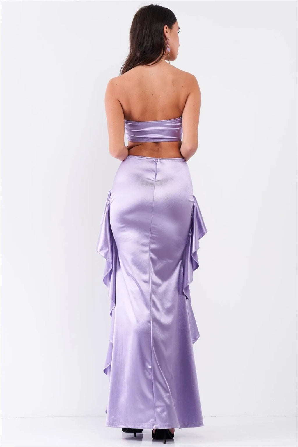 Satin Floral Maxi Dress – Sleeveless, Occasion Gown for Weddings & Events