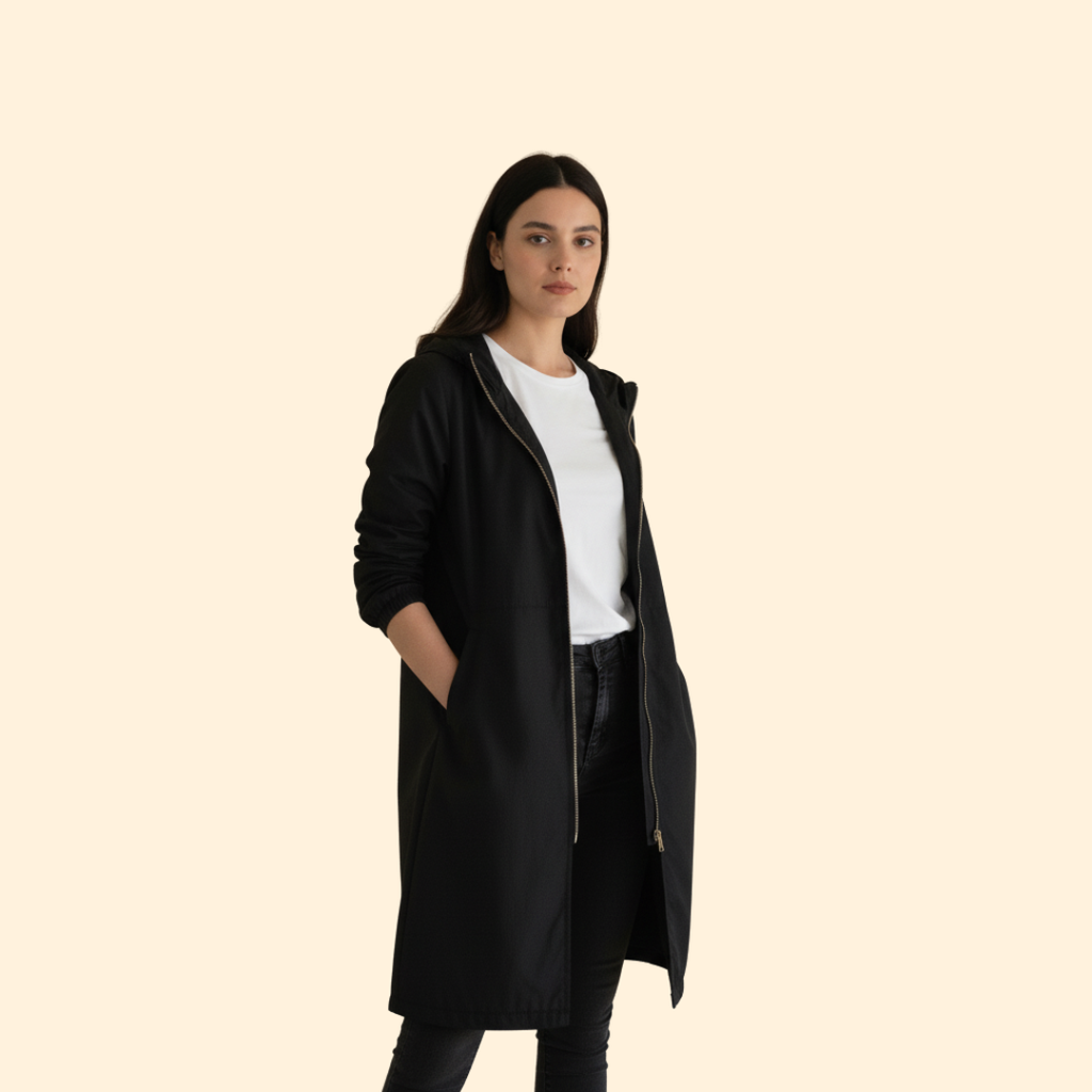Gathered Hood Jacket – Casual Wear, Outdoor Activities