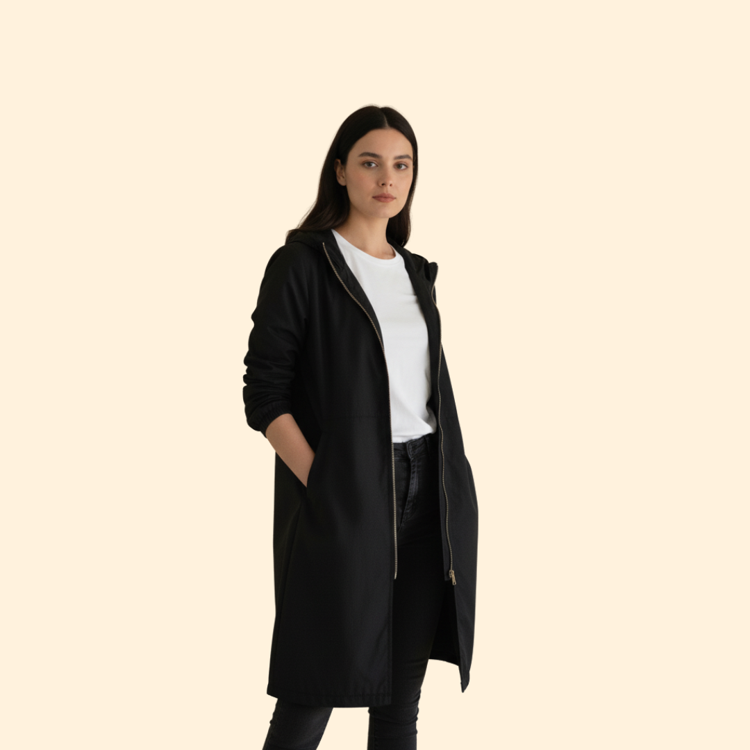 Gathered Hood Jacket – Casual Wear, Outdoor Activities
