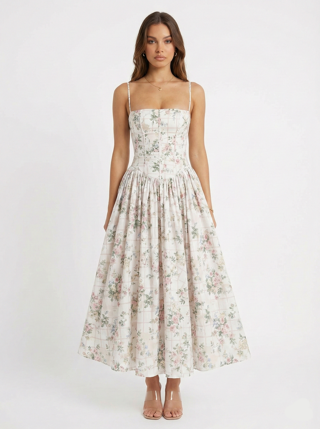 Floral Midi Dress – Occasion Gown for Weddings & Events