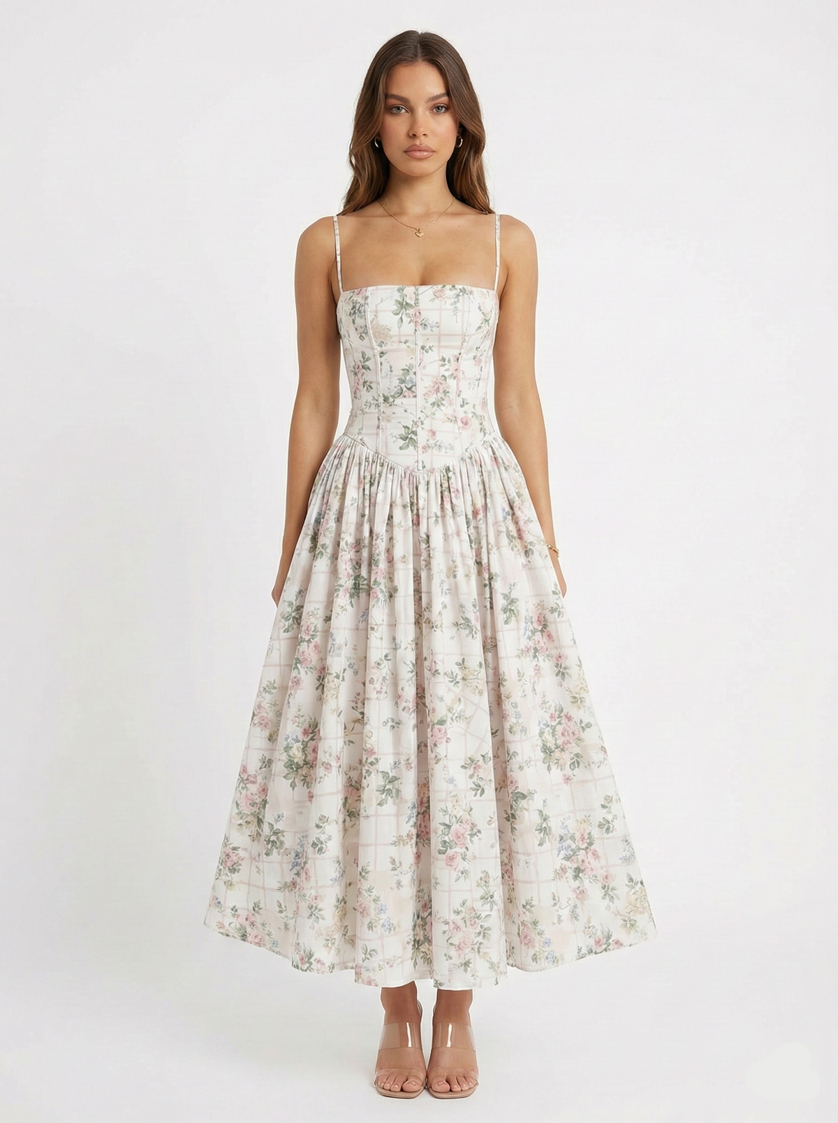 Floral Midi Dress – Occasion Gown for Weddings & Events