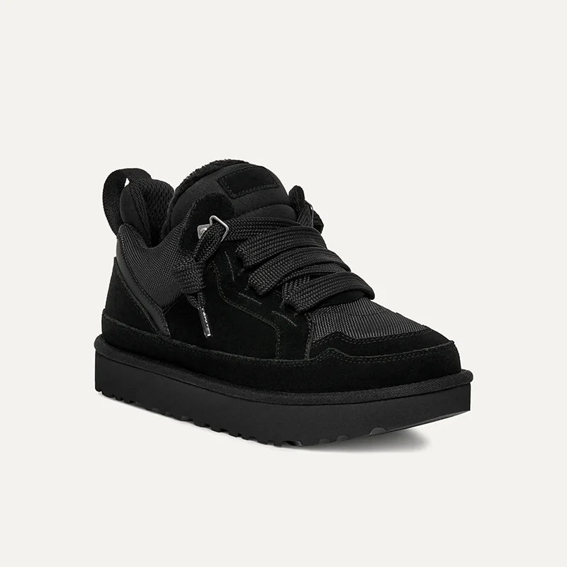 Fleece-Lined Suede-Effect Platform Winter Trainers for Women – Casual, Outdoor