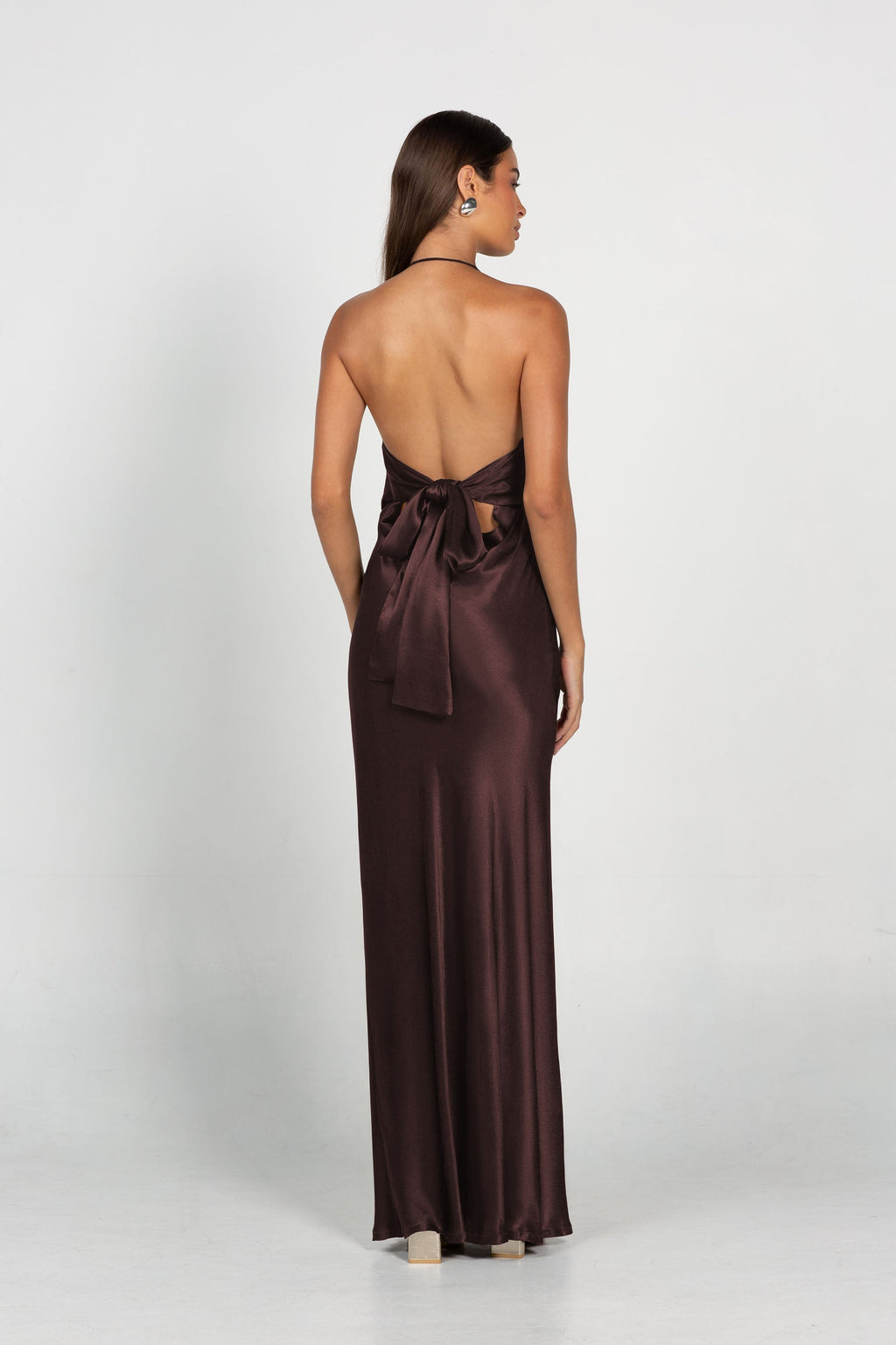 Viscose Halter Maxi Dress – Occasion Gown for Weddings & Events