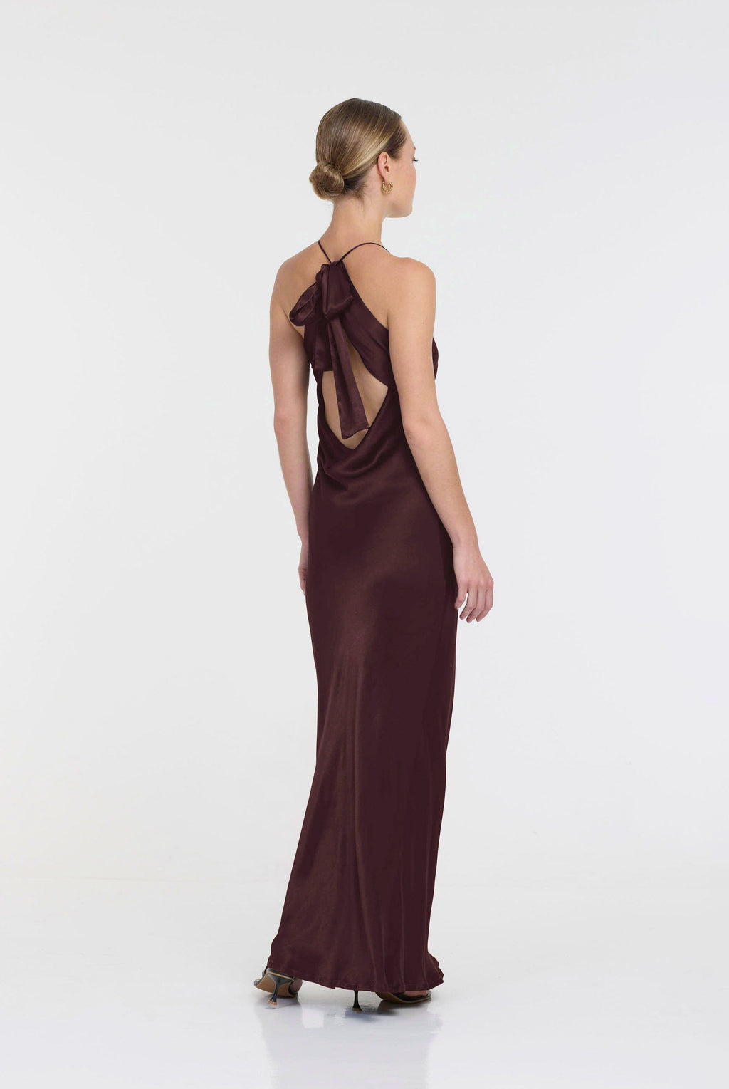 Viscose Halter Maxi Dress – Occasion Gown for Weddings & Events