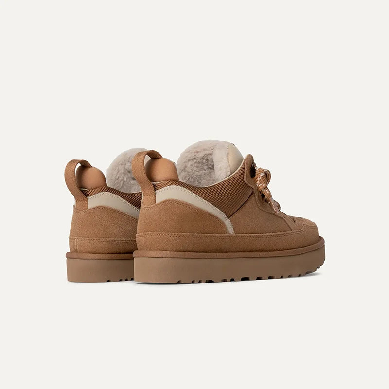 Fleece-Lined Suede-Effect Platform Winter Trainers for Women – Casual, Outdoor