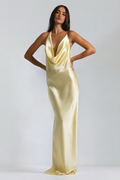 Satin Cowl Maxi Dress – Occasion Gown for Weddings & Events