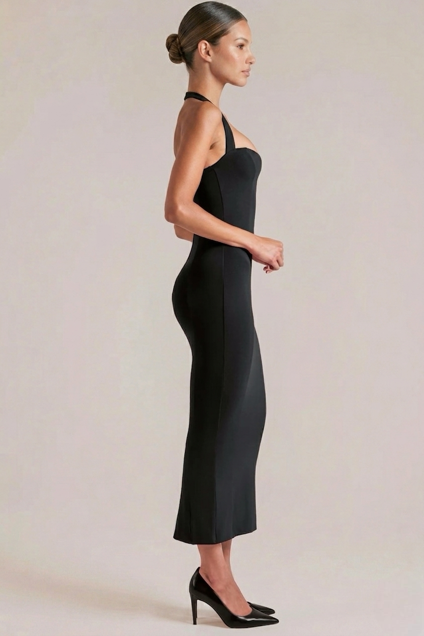 Halter Midi Dress – Occasion Gown for Weddings & Events