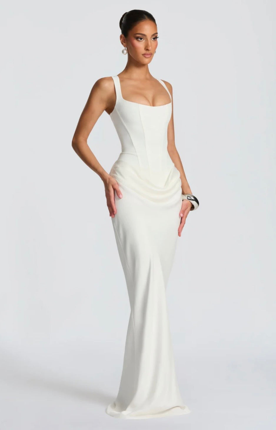 Square-Neck Maxi Dress – Square Neck, Occasion Gown for Weddings & Events