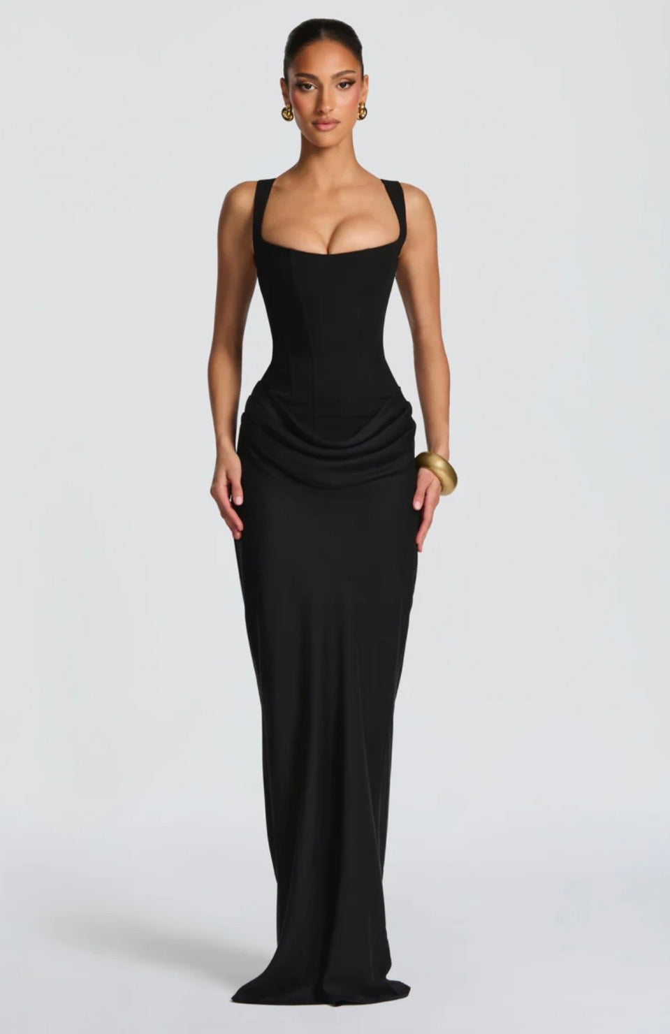 Square-Neck Maxi Dress – Square Neck, Occasion Gown for Weddings & Events