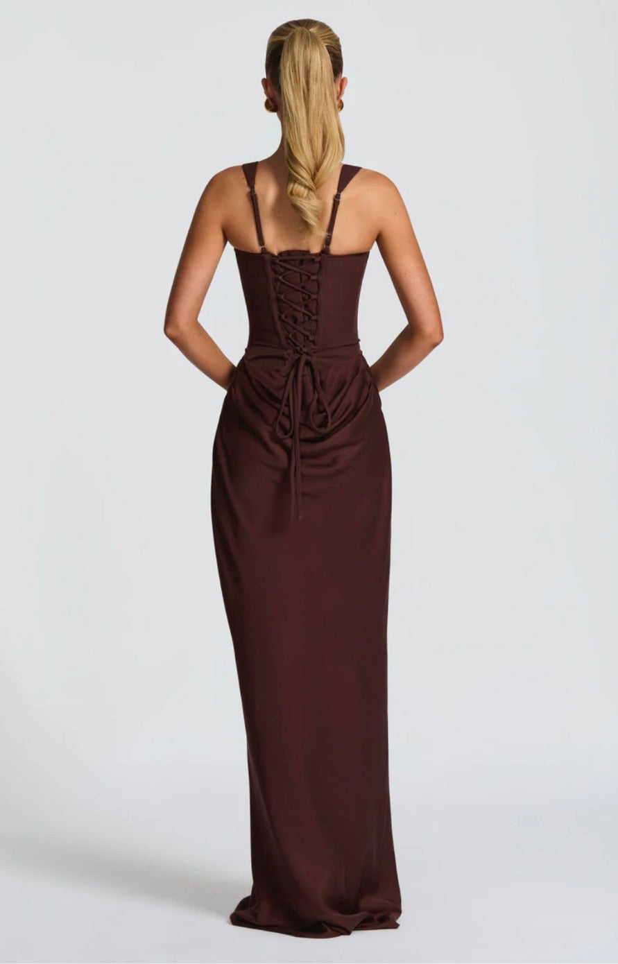 Square-Neck Maxi Dress – Square Neck, Occasion Gown for Weddings & Events