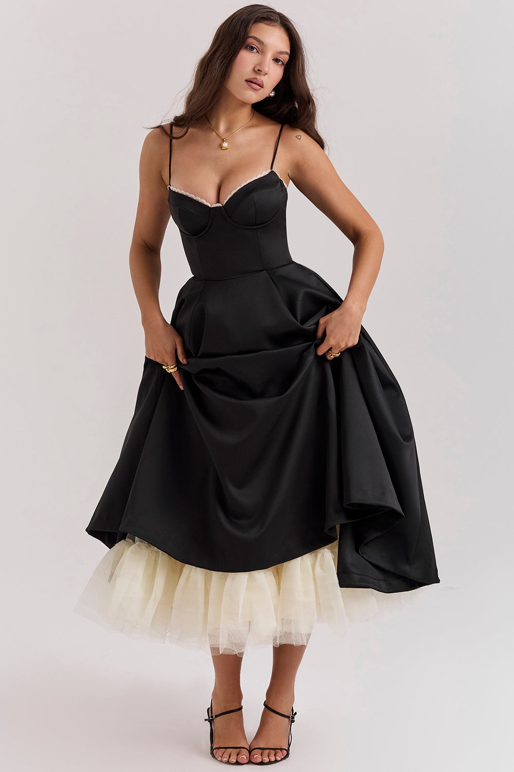 Satin Midi Dress – Occasion Gown for Weddings & Events