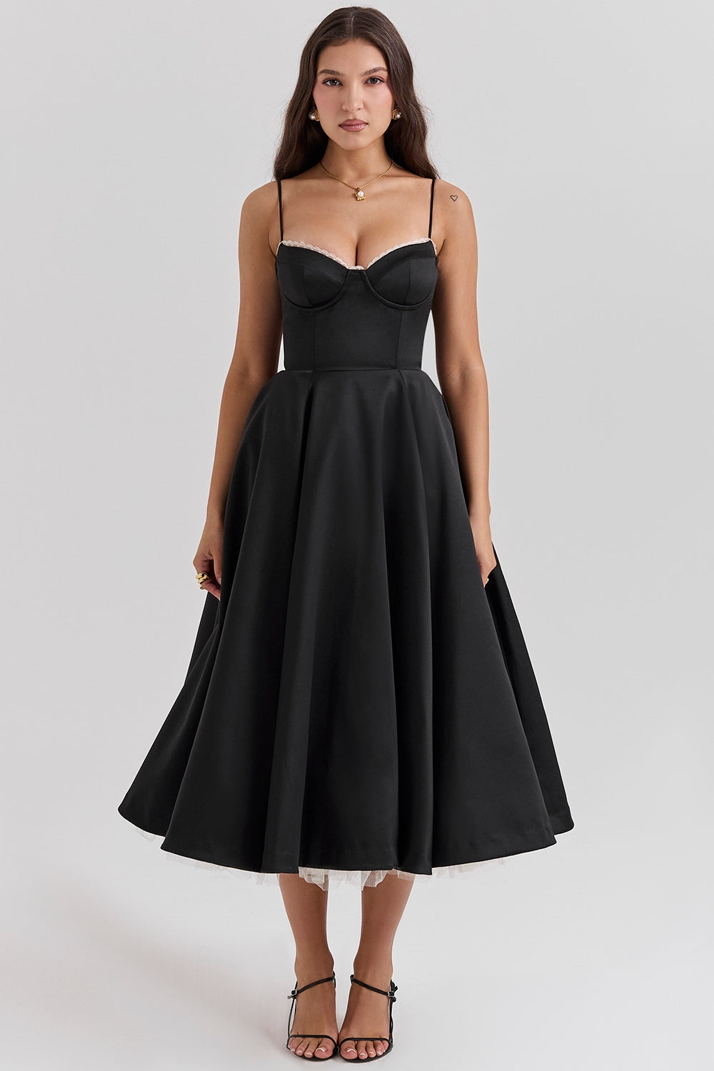 Satin Midi Dress – Occasion Gown for Weddings & Events