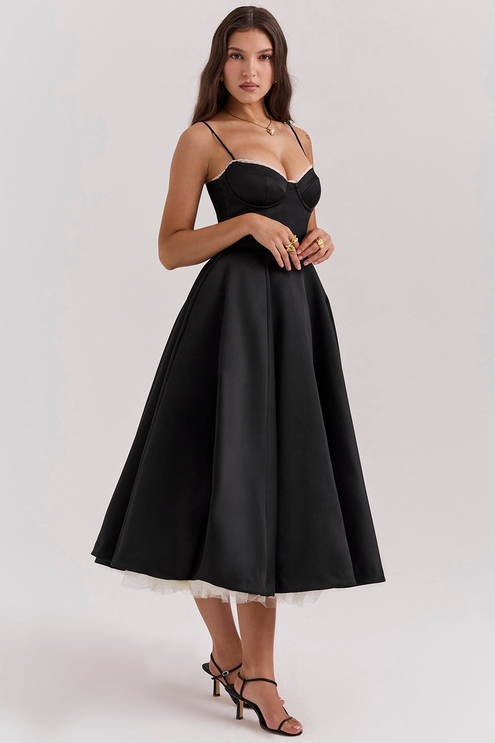 Soft Pink Satin Corset Midi Dress Women UK – Formal Occasion, Wedding Guest