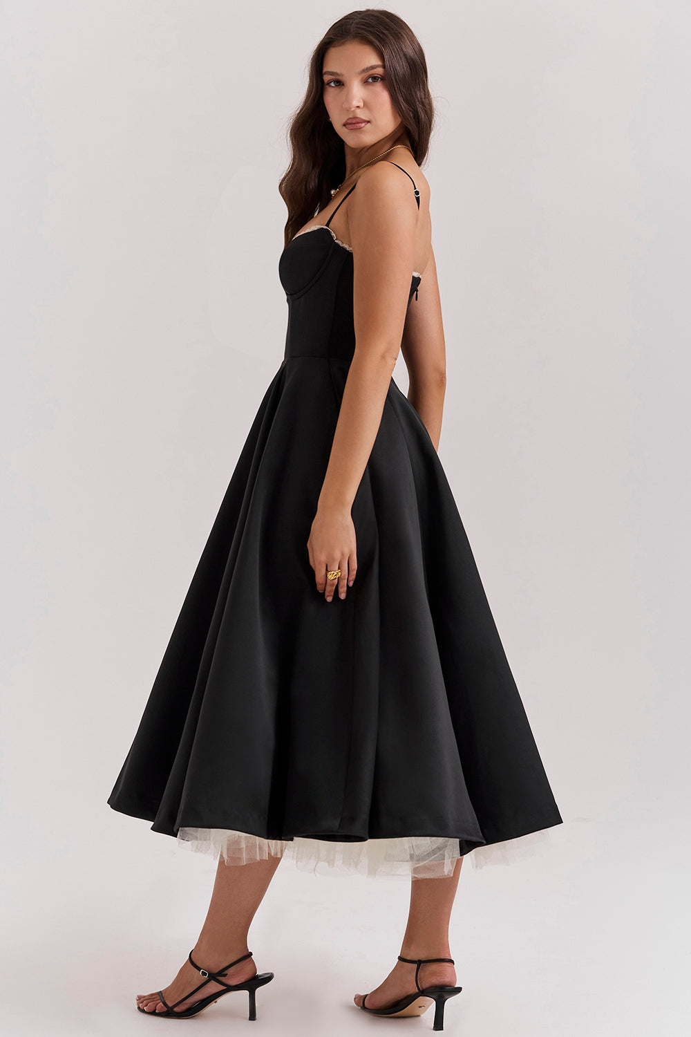 Soft Pink Satin Corset Midi Dress Women UK – Formal Occasion, Wedding Guest