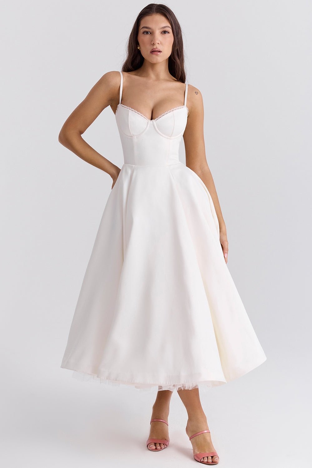 Satin Midi Dress – Occasion Gown for Weddings & Events