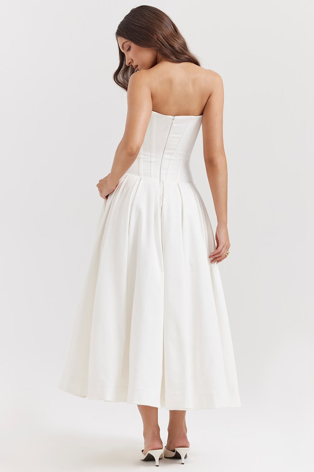 Pleated Midi Dress – Occasion Gown for Weddings & Events