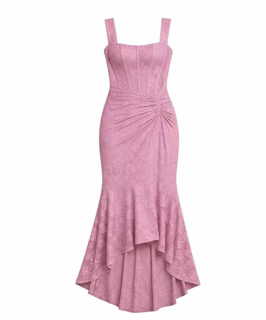 Satin Midi Dress – Occasion Gown for Weddings & Events