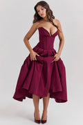 Pleated Midi Dress – Occasion Gown for Weddings & Events