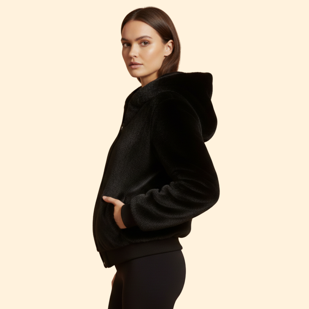 Faux Fur Bomber Jacket for Women – Cosy Layer for Casual Outings, Winter Wear