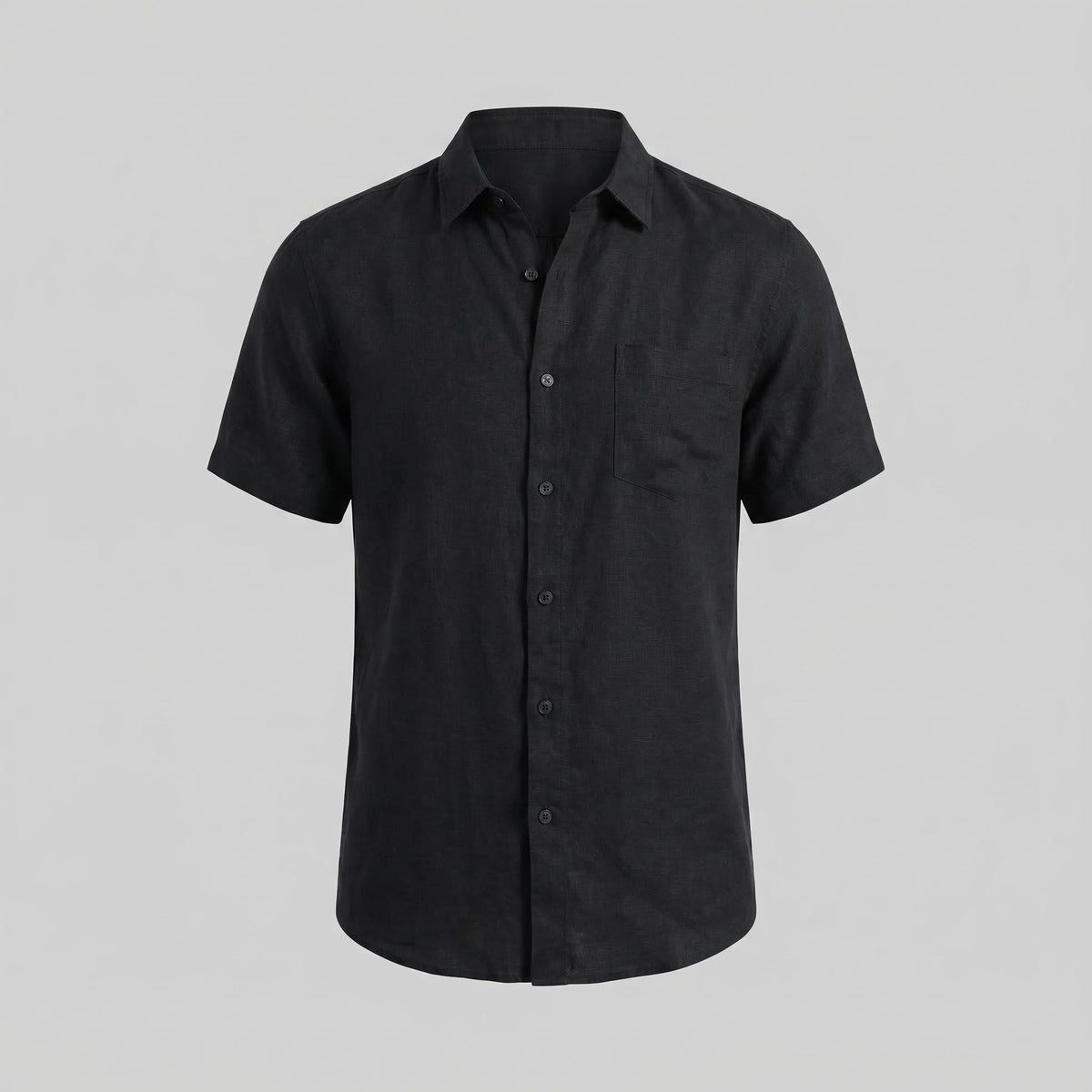 Linen Short Sleeve Shirt for Men - Casual Summer Wear in Lightweight Fabric
