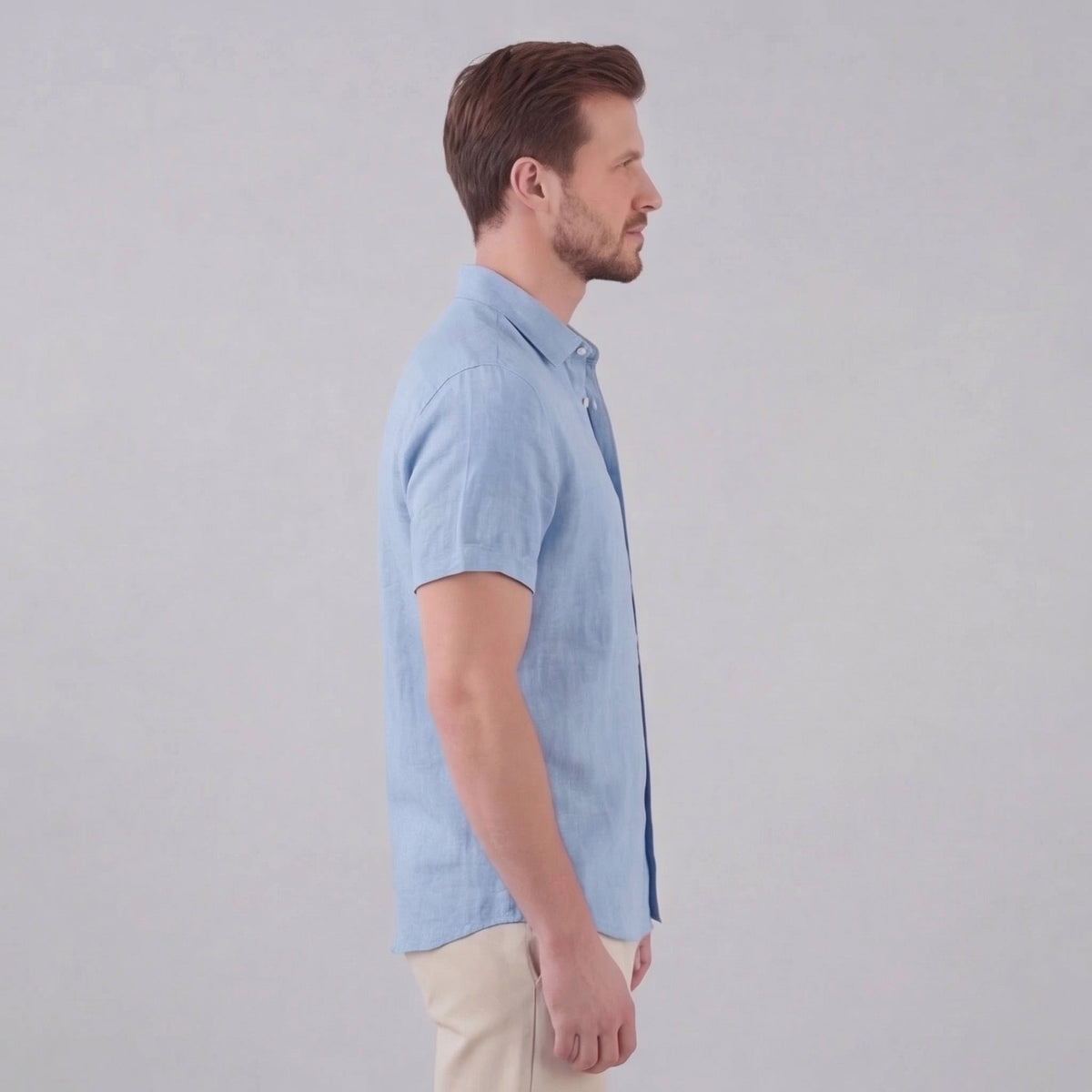 Linen Short Sleeve Shirt for Men - Casual Summer Wear in Lightweight Fabric