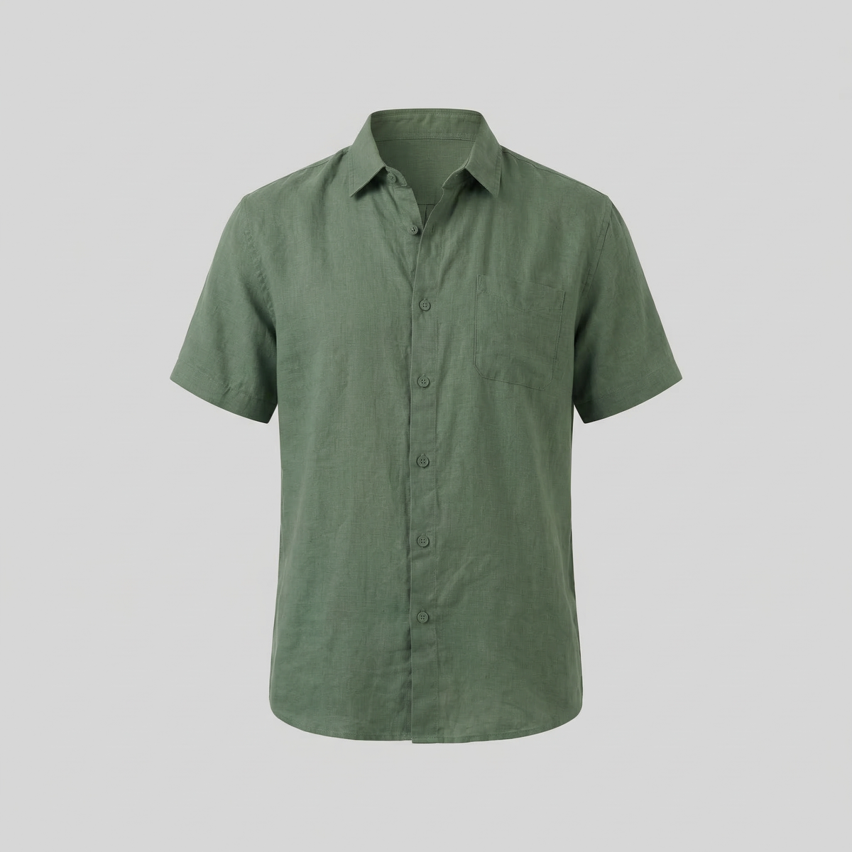 Linen Short Sleeve Shirt for Men - Casual Summer Wear in Lightweight Fabric