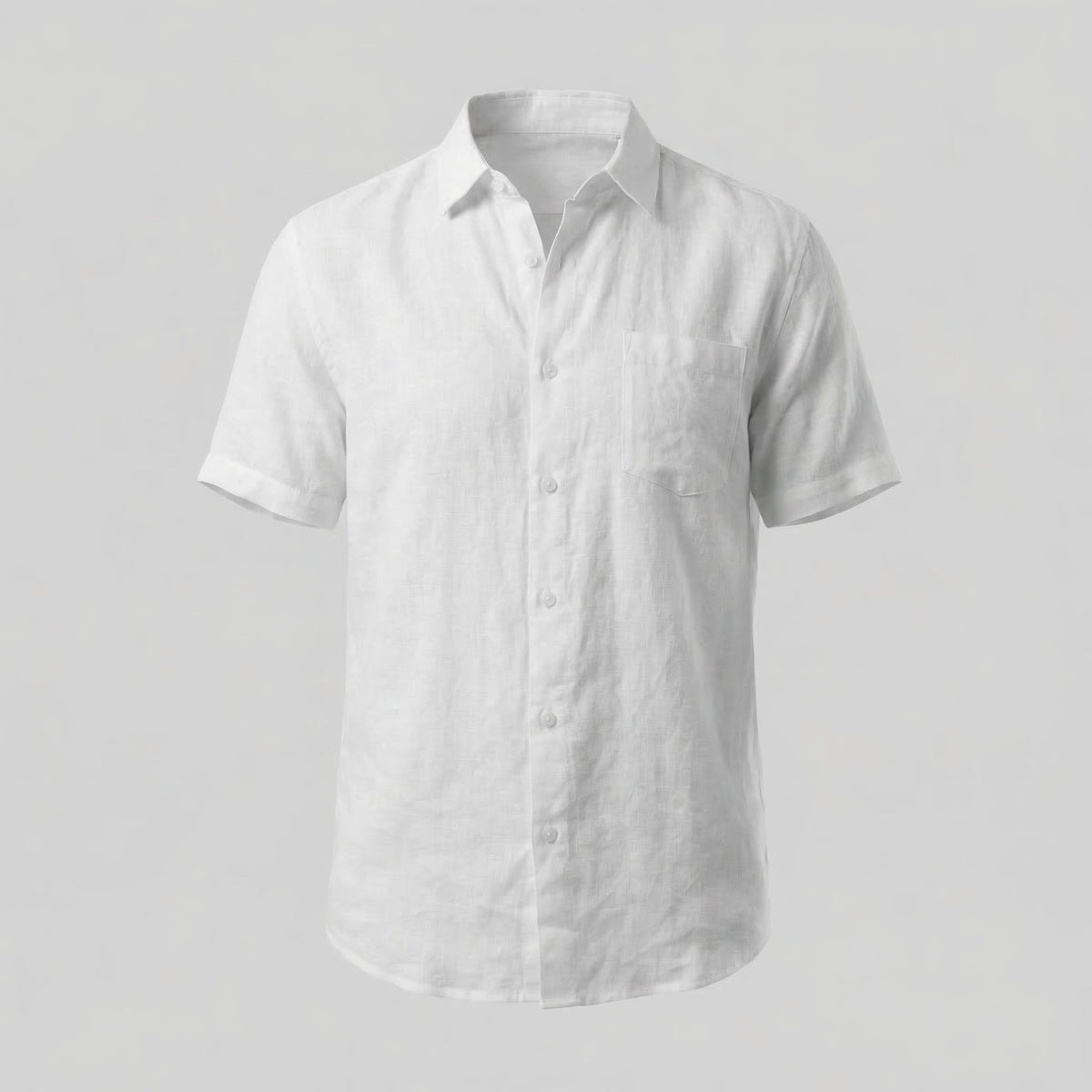 Linen Short Sleeve Shirt for Men - Casual Summer Wear in Lightweight Fabric