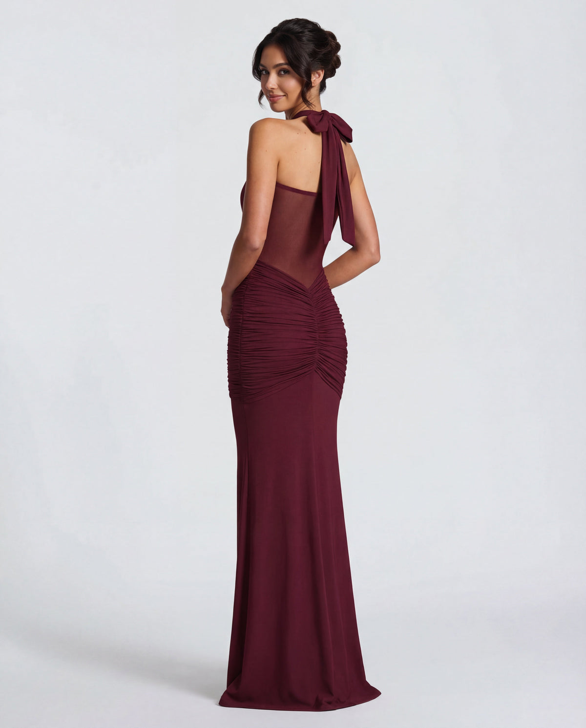 Yellow Ruched Maxi Dress Women UK – Summer Evening Wear, Wedding Guest