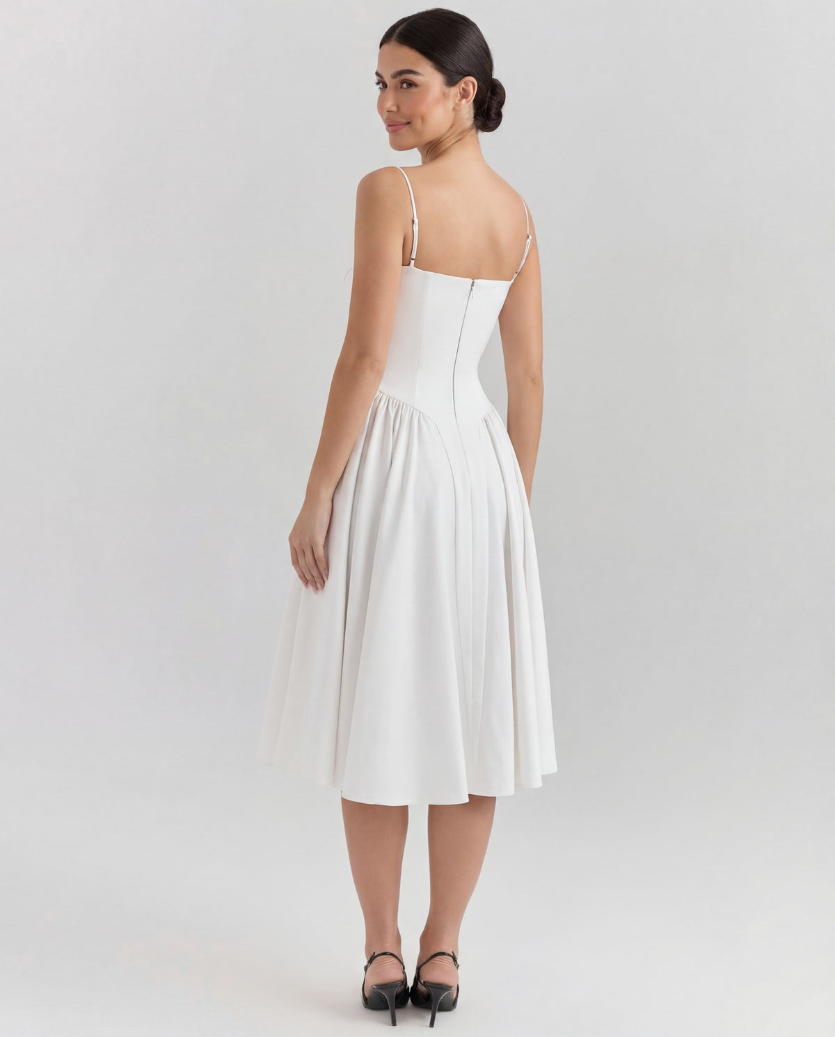 Cotton Midi Dress – Occasion Gown for Weddings & Events